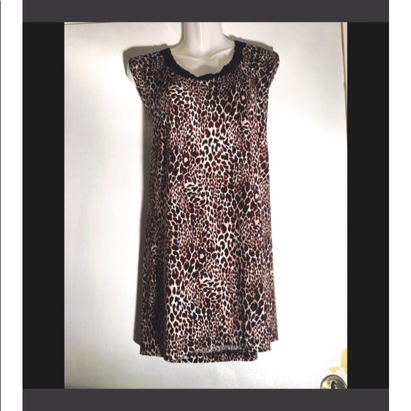 Maggie Barnes Tops - Sleeveless Animal Print Top